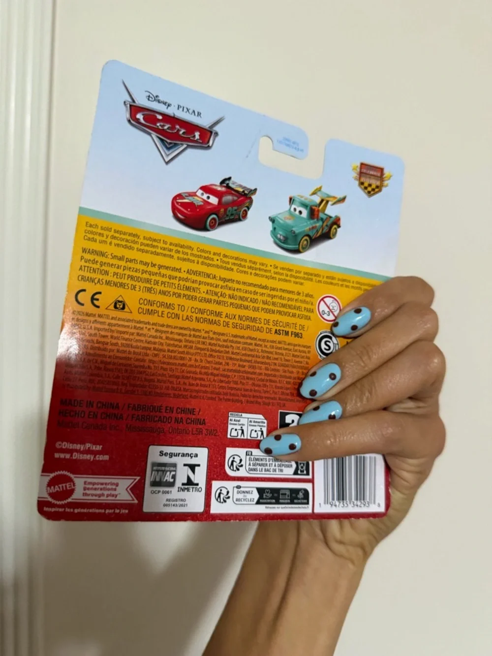 Mattel Lightning McQueen Die-Cast Car - Red with Turquoise & Gold Accents